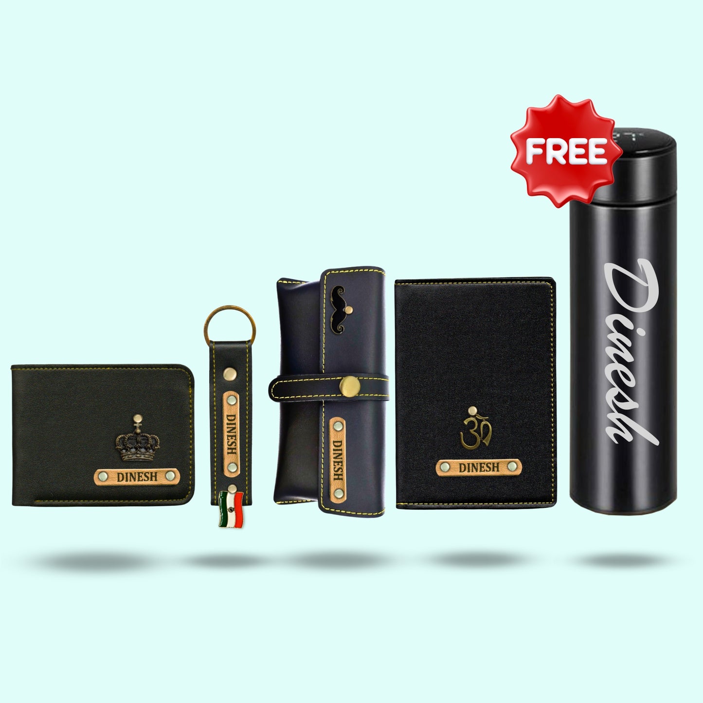Personalized 6-in-1 Special Gift Hamper for Him - Includes 1 Free Bottle