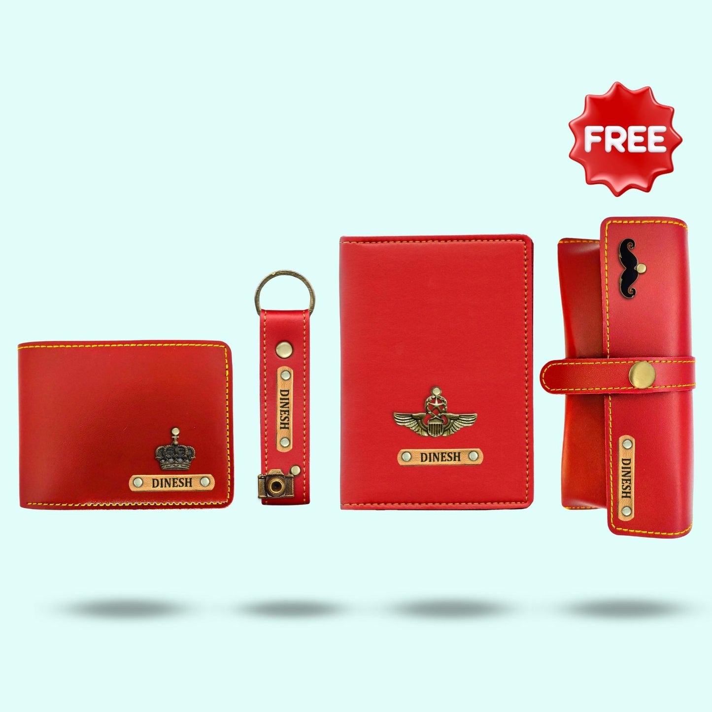 Personalized 4-in-1 Special Gift Hamper for Men - Wine - Includes 1 Free Sunglass Case