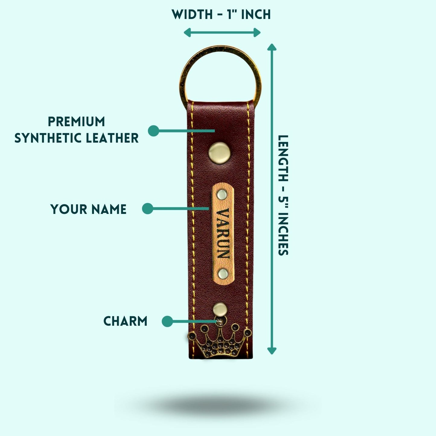 Personalized 4-in-1 Special Hamper For Him - Includes 1 Free Keychain - Dark Brown
