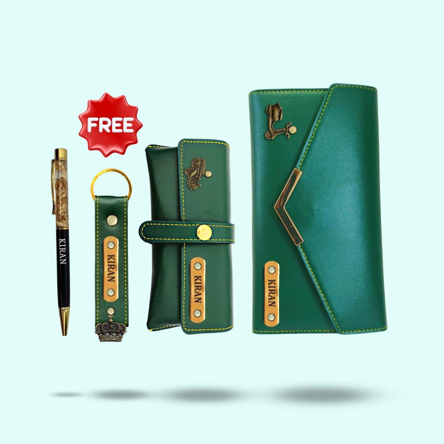 4-in-1 Personalized Special Combo for Women -Includes 1 Free Keychain