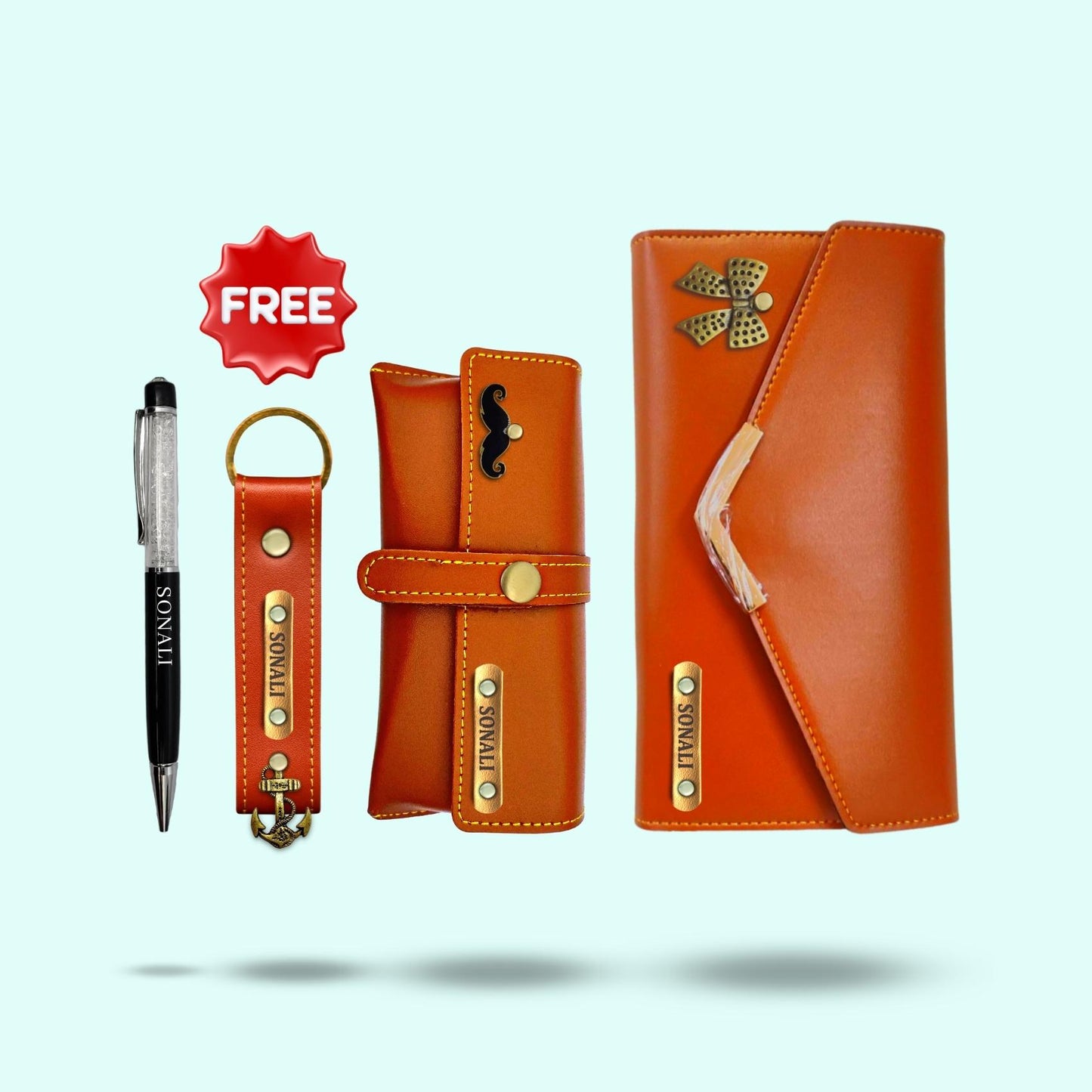 4-in-1 Personalized Special Combo for Women -Includes 1 Free Keychain