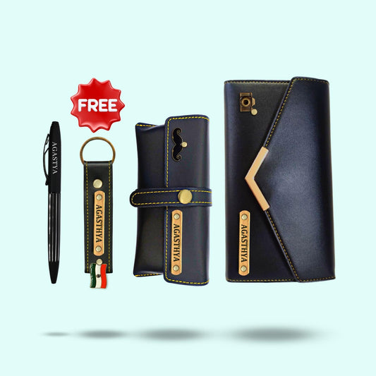 4-in-1 Personalized Special Combo for Women -Includes 1 Free Keychain