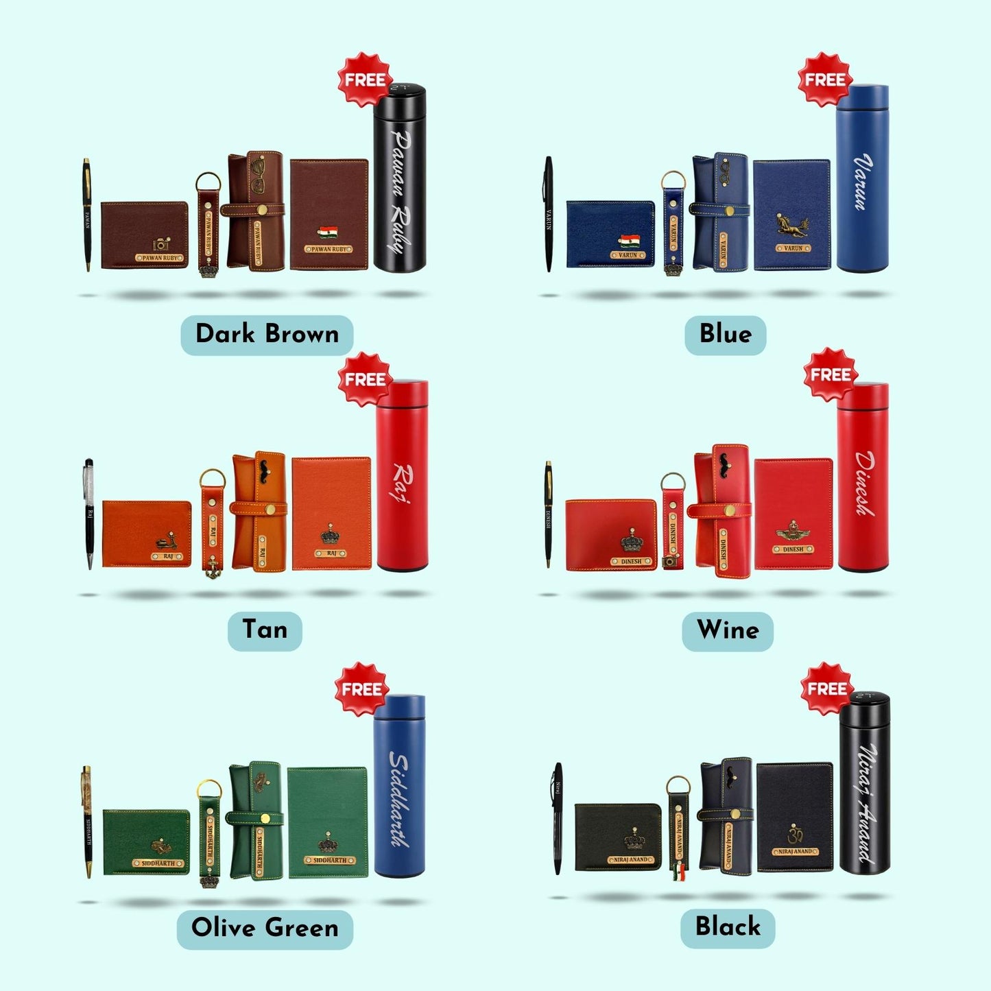 Personalized 6-in-1 Special Gift Hamper for Him - Includes 1 Free Bottle - Wine