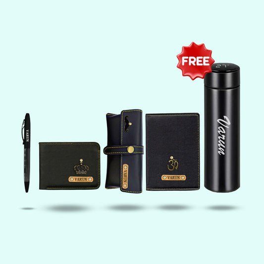 Personalized 5-in-1 Custom Gift Set for Men's - Includes Free Bottle