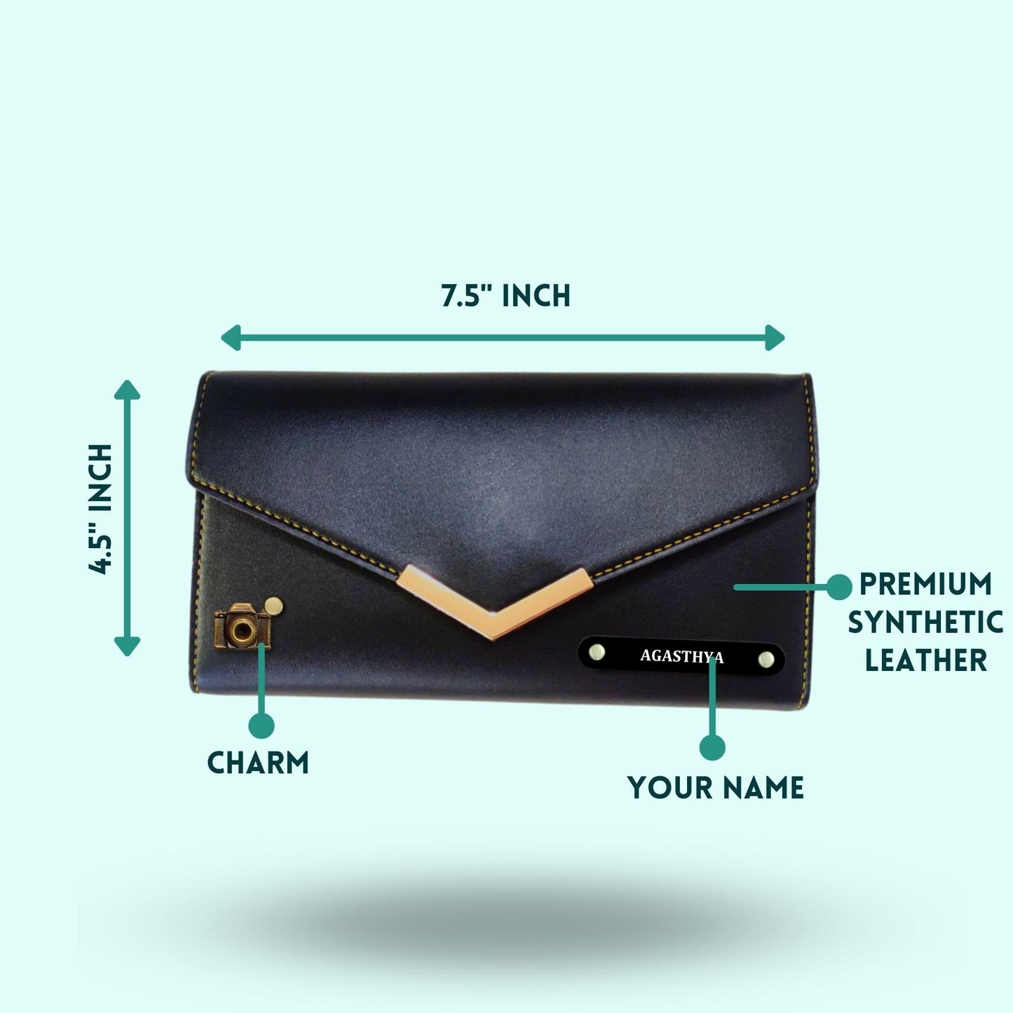 Personalized Gift Hamper Set for Women ( Includes 1 Free Bottle ) - Black Metal Name Tag