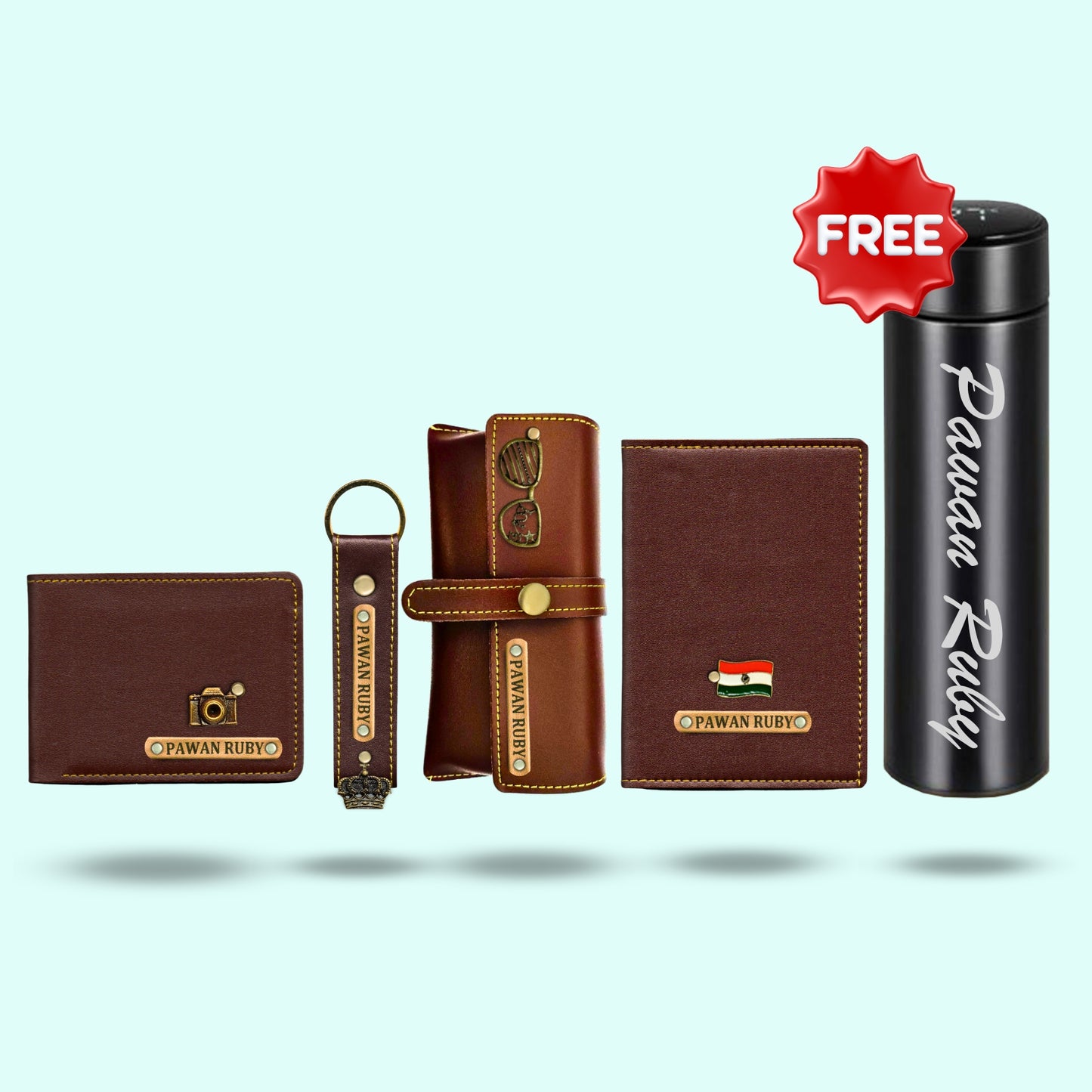 Personalized 6-in-1 Special Gift Hamper for Him - Includes 1 Free Bottle