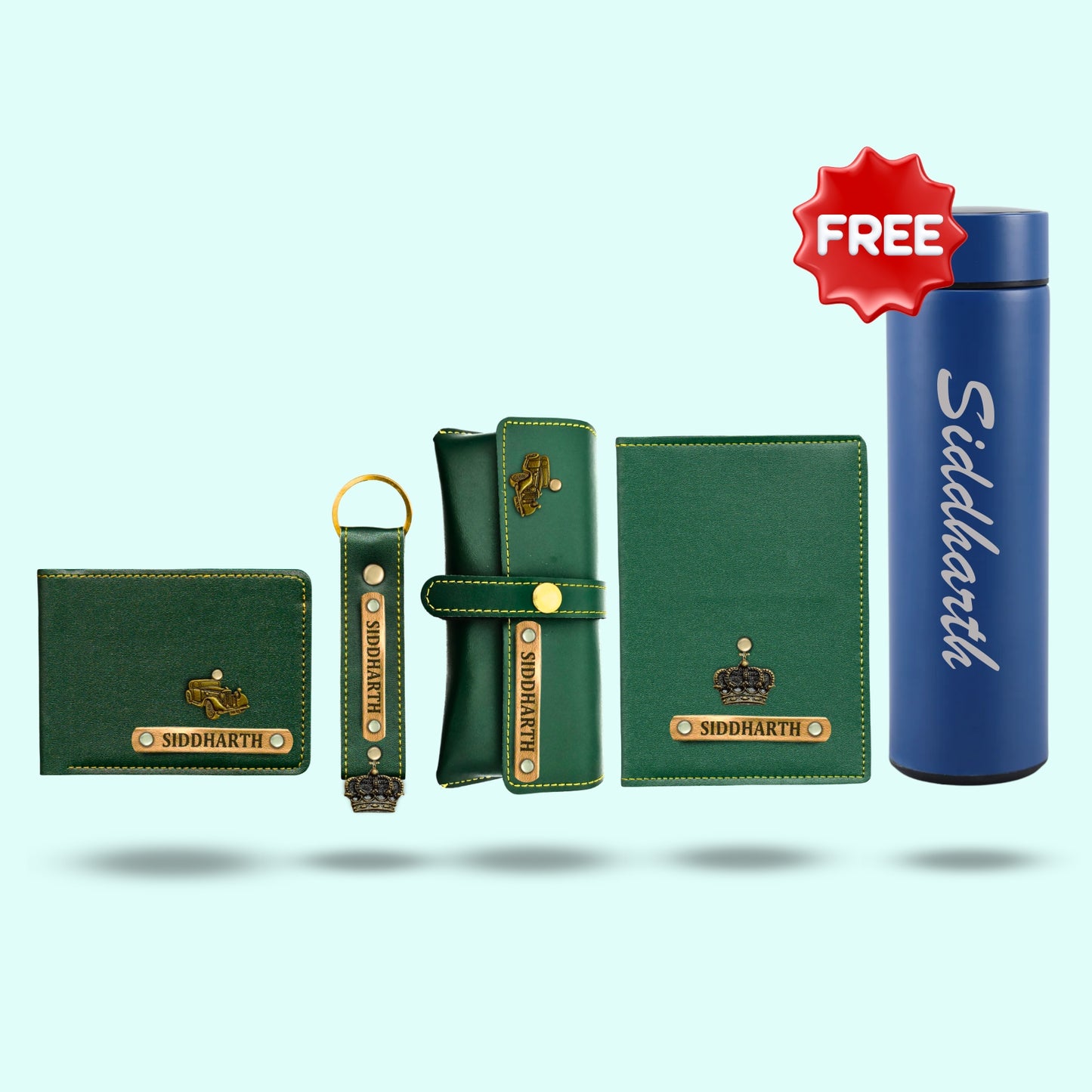 Personalized Gift Set Hamper for Men - Includes 1 Free Bottle