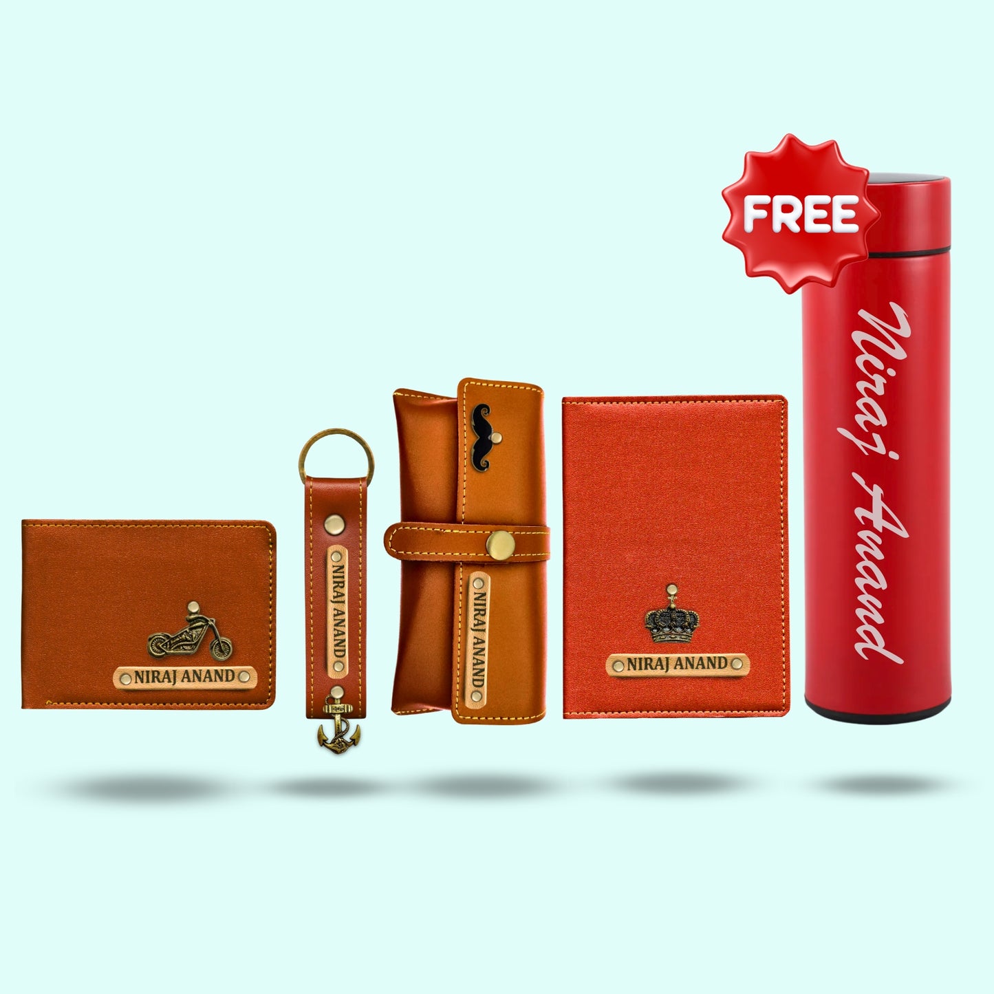 Personalized Gift Set Hamper for Men - Includes 1 Free Bottle