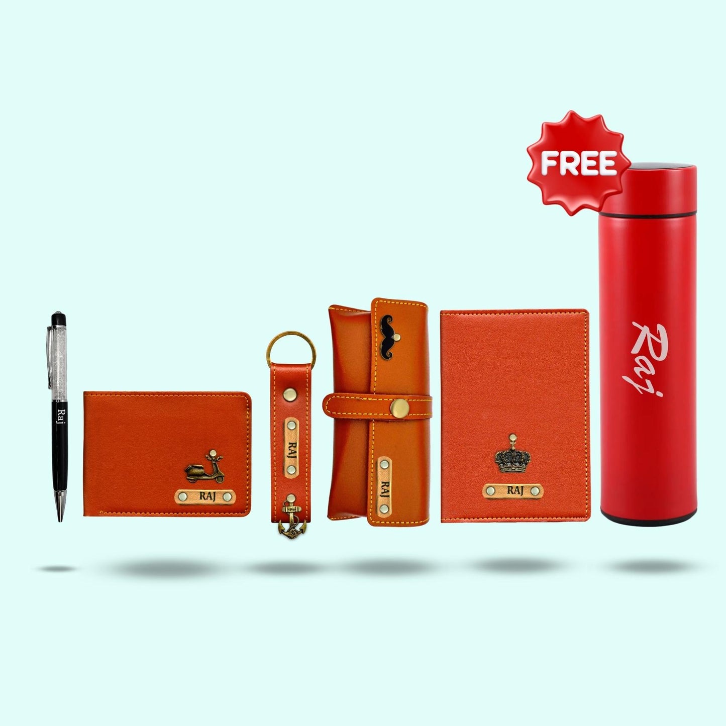 Personalized 6-in-1 Special Gift Hamper for Him - Includes 1 Free Bottle - Wine