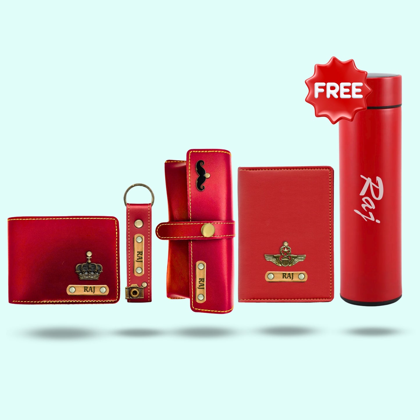 Personalized Gift Set Hamper for Men - Includes 1 Free Bottle