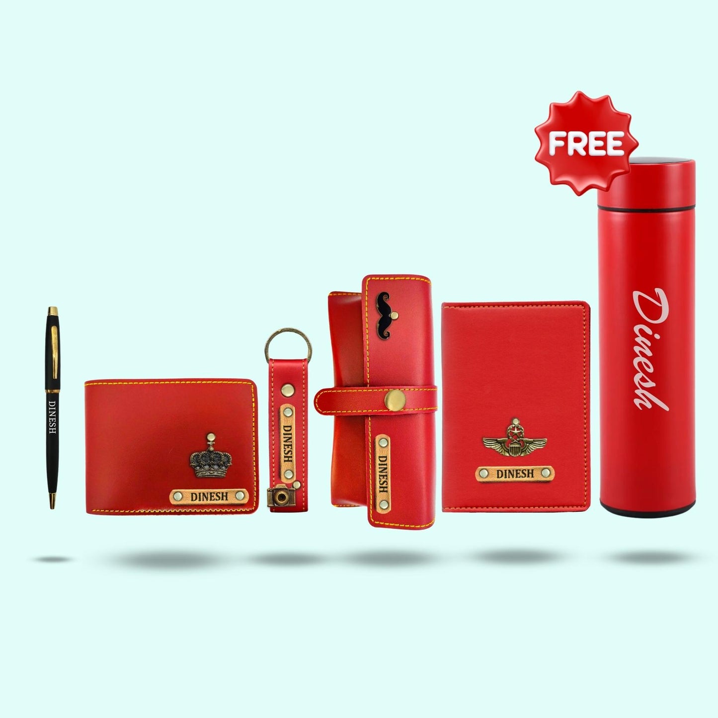 Personalized 6-in-1 Special Gift Hamper for Him - Includes 1 Free Bottle - Wine