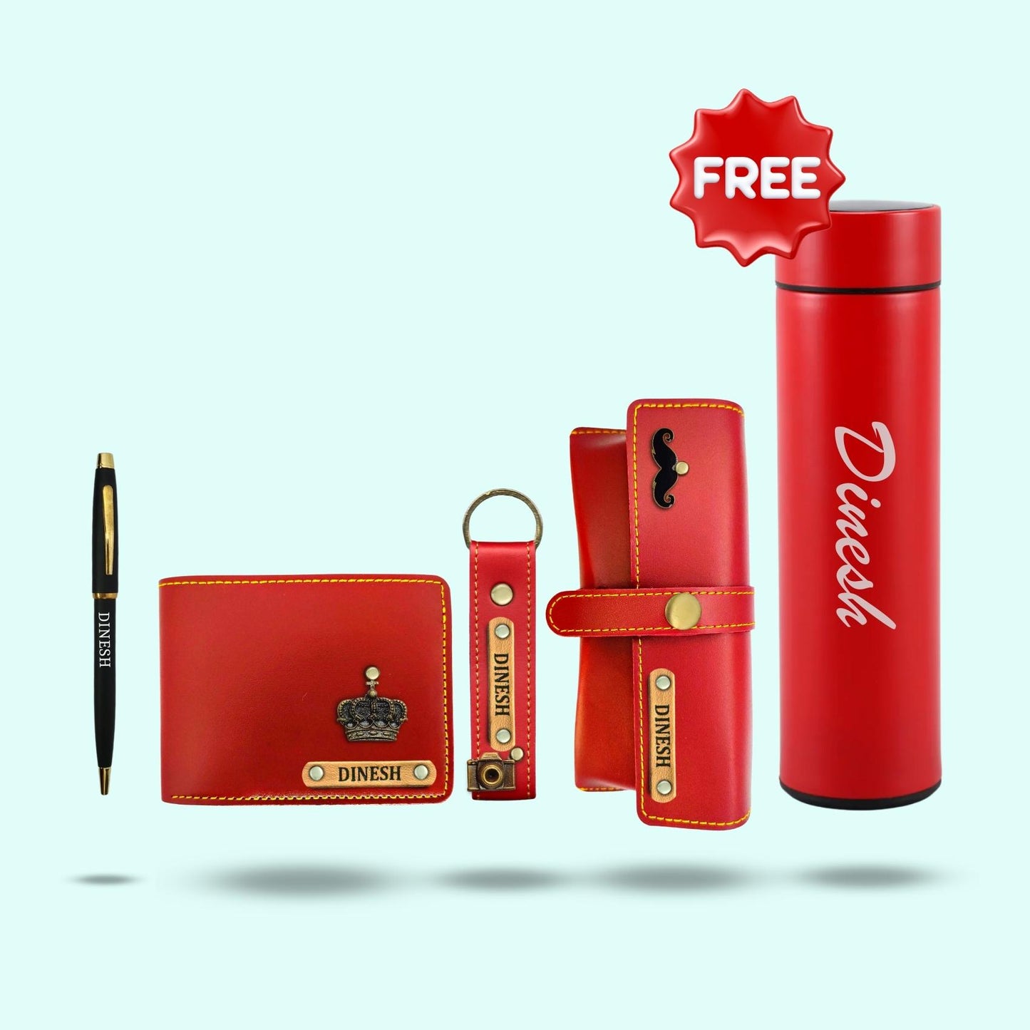 Personalized 5-in-1 Gift Set for Him - Includes 1 Free Bottle