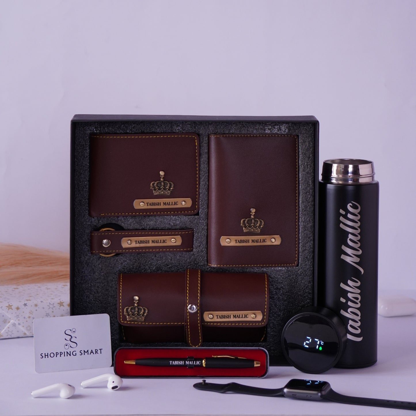 Personalized 6-in-1 Special Gift Hamper for Him - Includes 1 Free Bottle