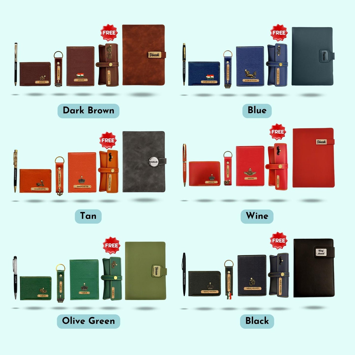 6 in 1 Gift Hamper for Men with Diary & Pen