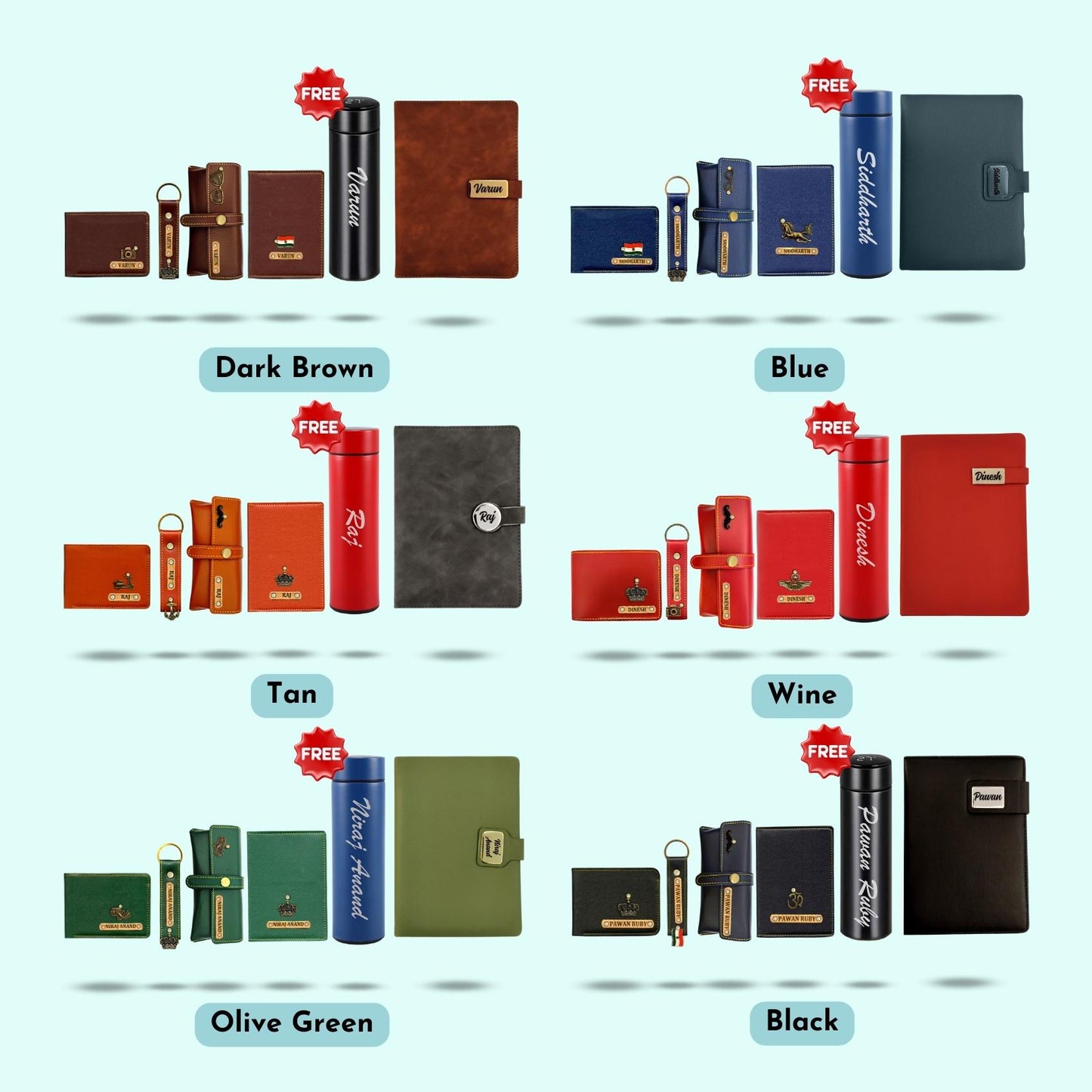 6 in 1 Gift Hamper for Men with Diary