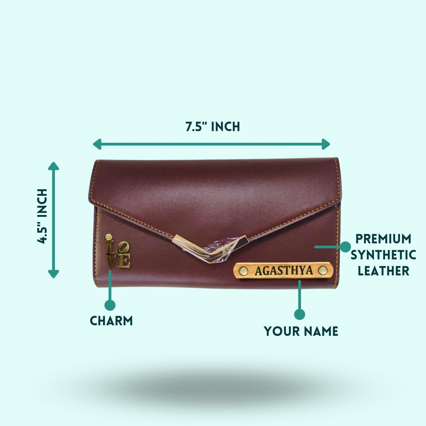 Personalized 3-in-1 Special Gift Hamper For Women - Includes 1 Free Keychain - Dark Brown
