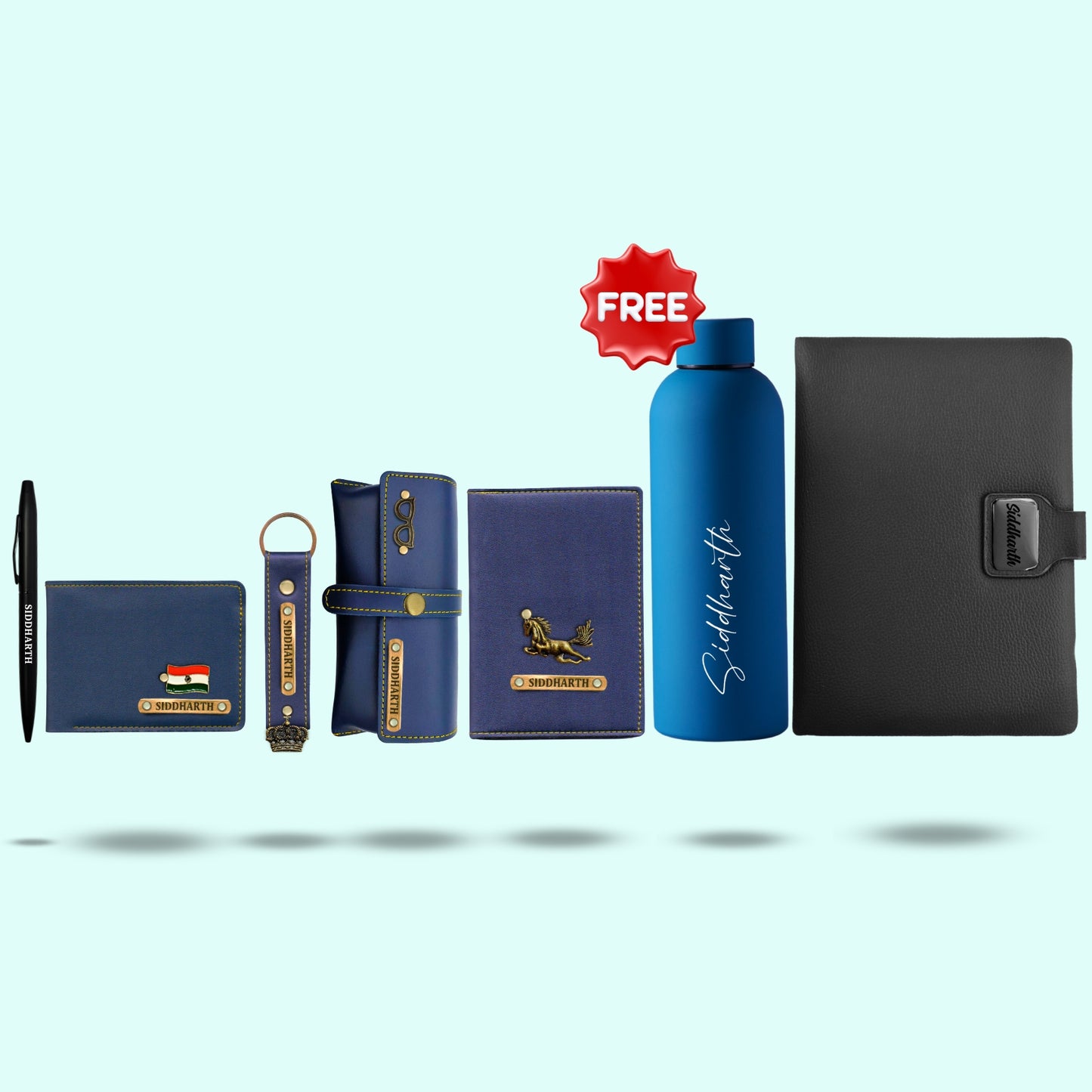 7 in 1 Unique Gift Hamper for Men - Includes Free Aqua Thirst Bottle