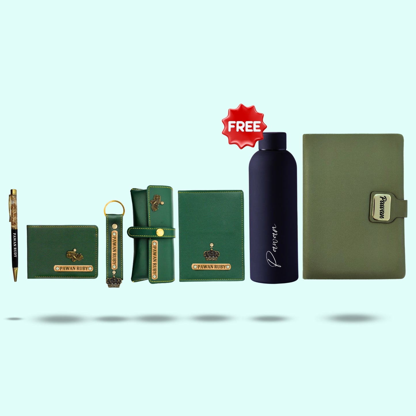 7 in 1 Unique Gift Hamper for Men - Includes Free Aqua Thirst Bottle