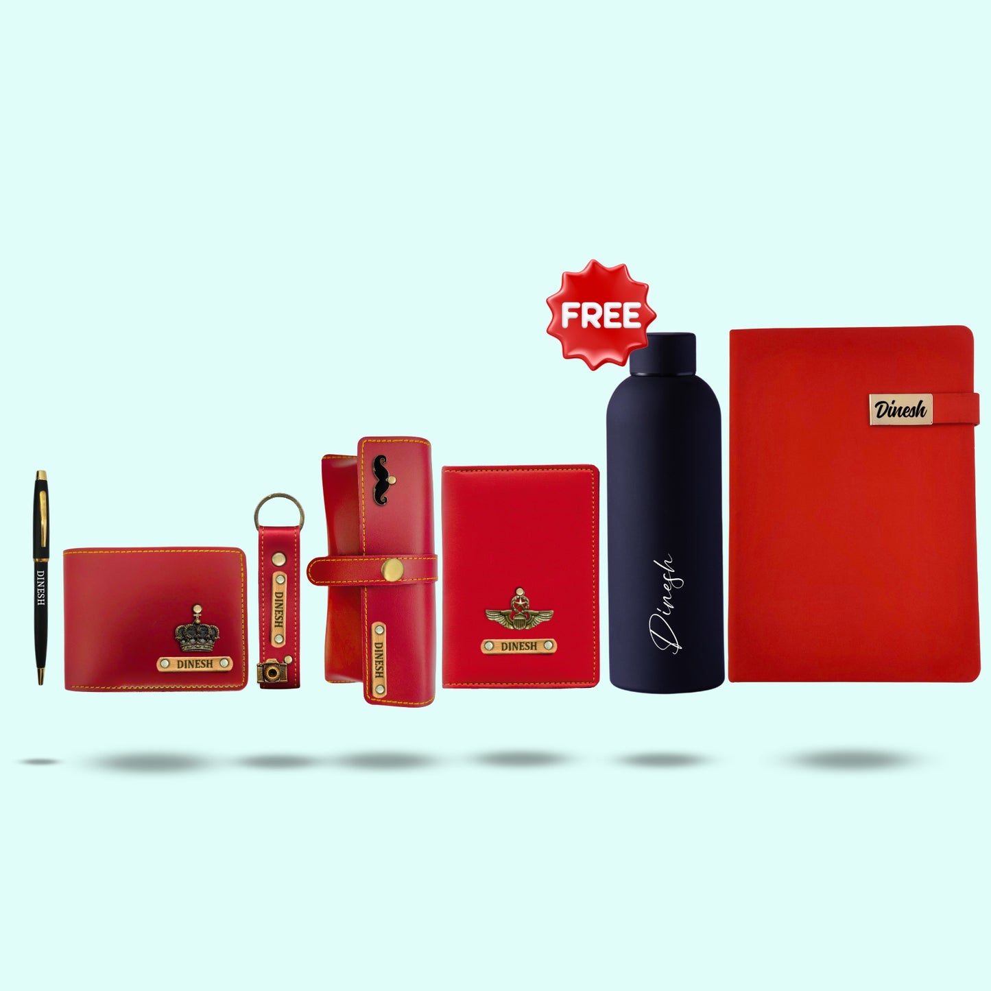 7 in 1 Unique Gift Hamper for Men - Includes Free Aqua Thirst Bottle