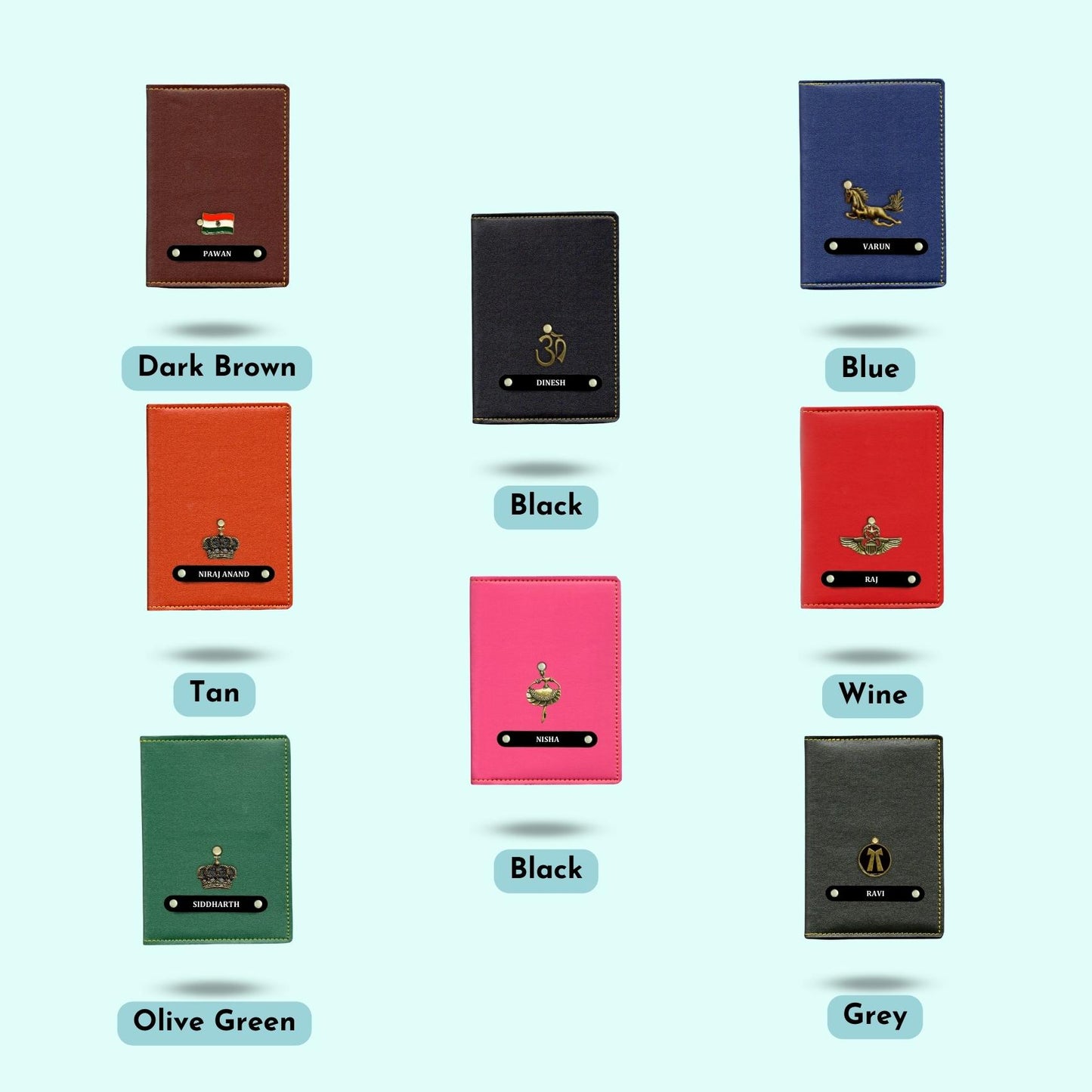 Personalized Passport Cover - Black Edition Name