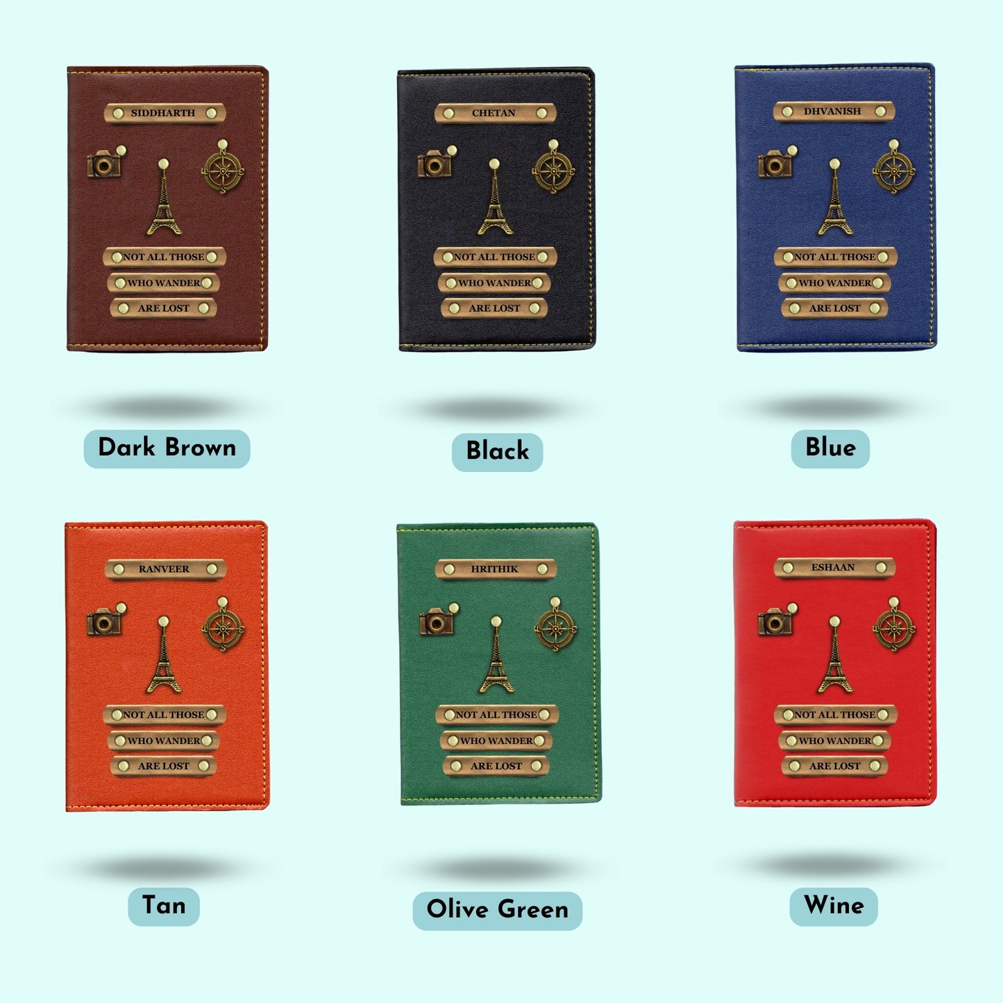Personalised Passport Cover - Not All Those Who Wander Are Lost