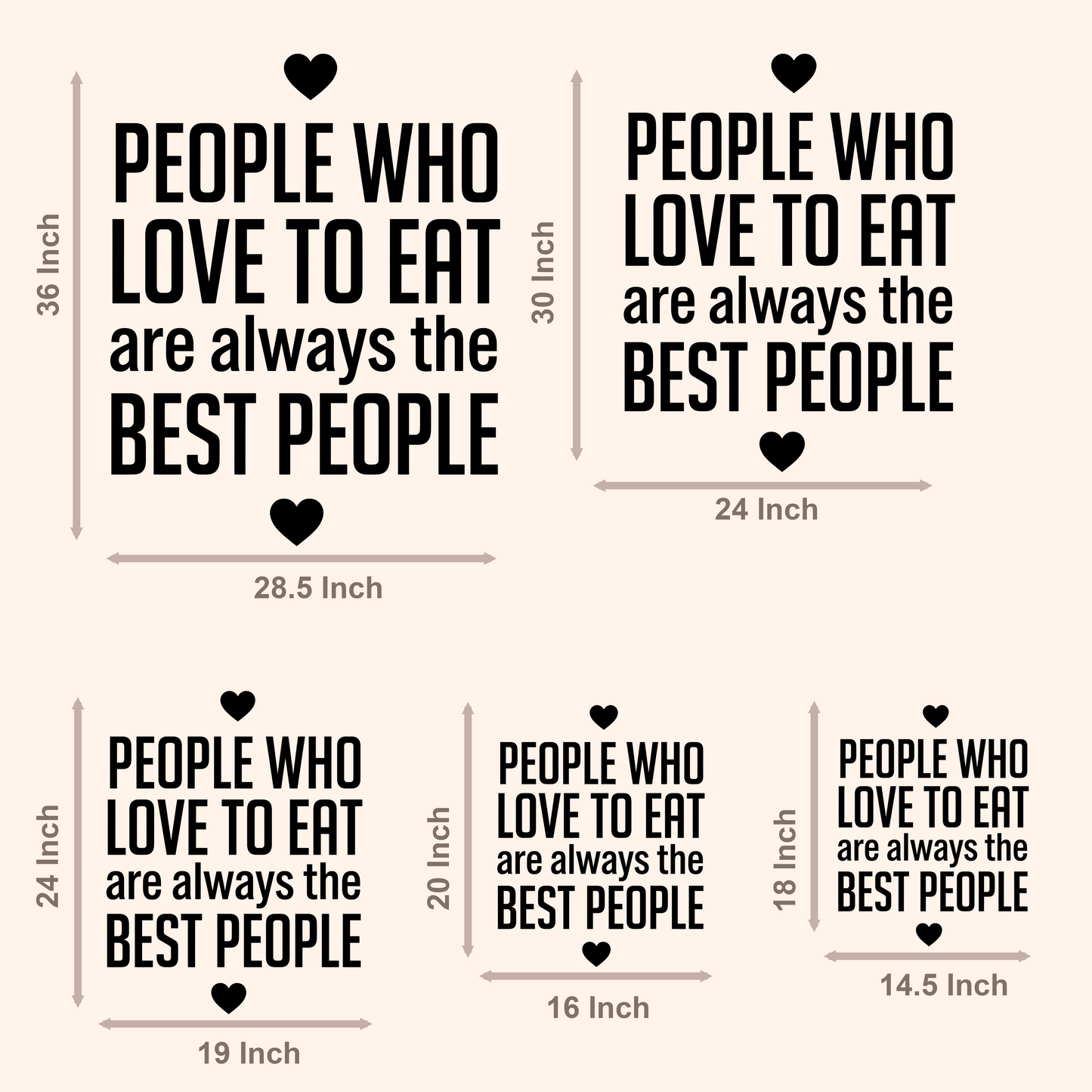 Custom 3D Acrylic Letter Wall Sign for Cafes & Restaurants | People Who Love To Eat