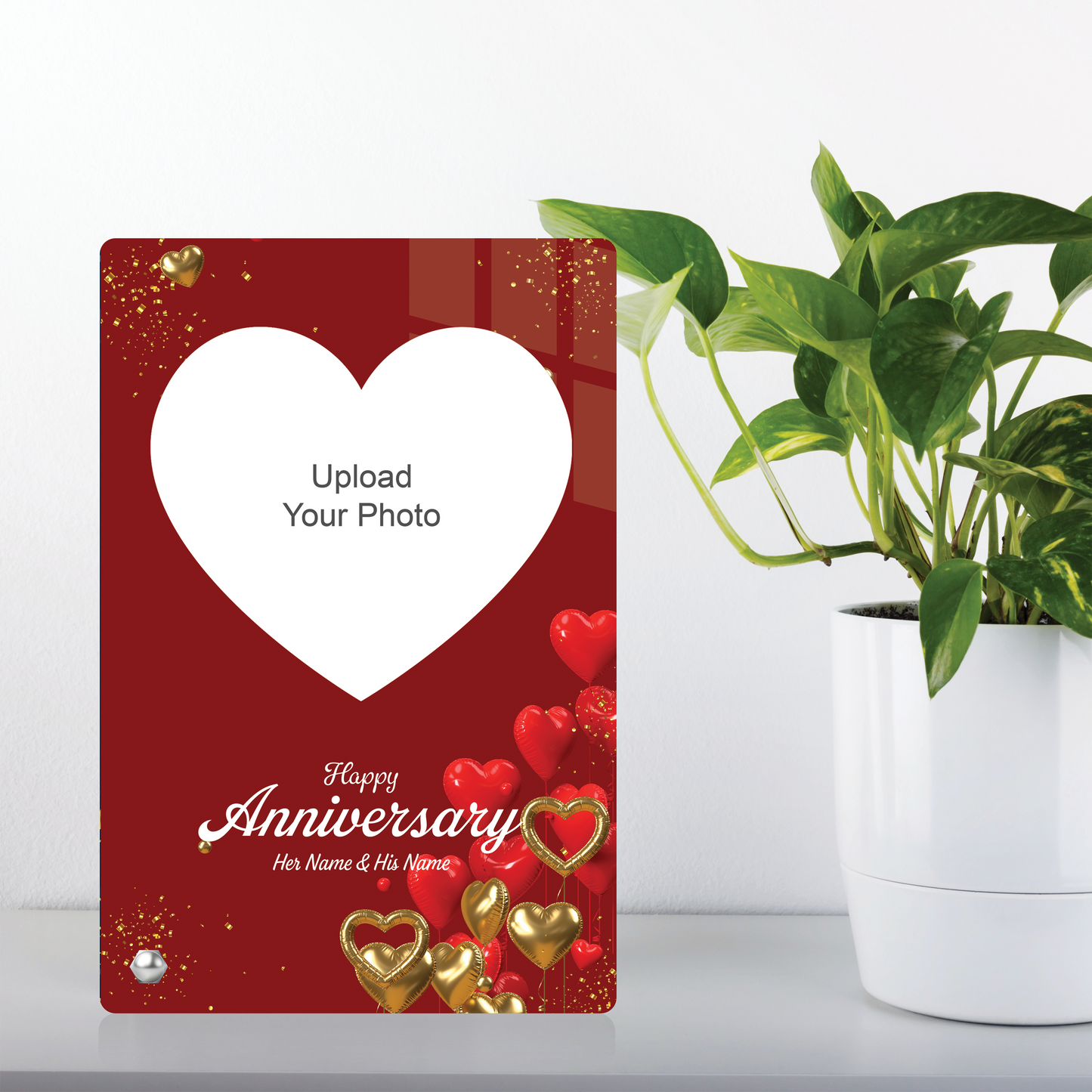 Anniversary With Love Design Photo Stand For Showcase or Desktop