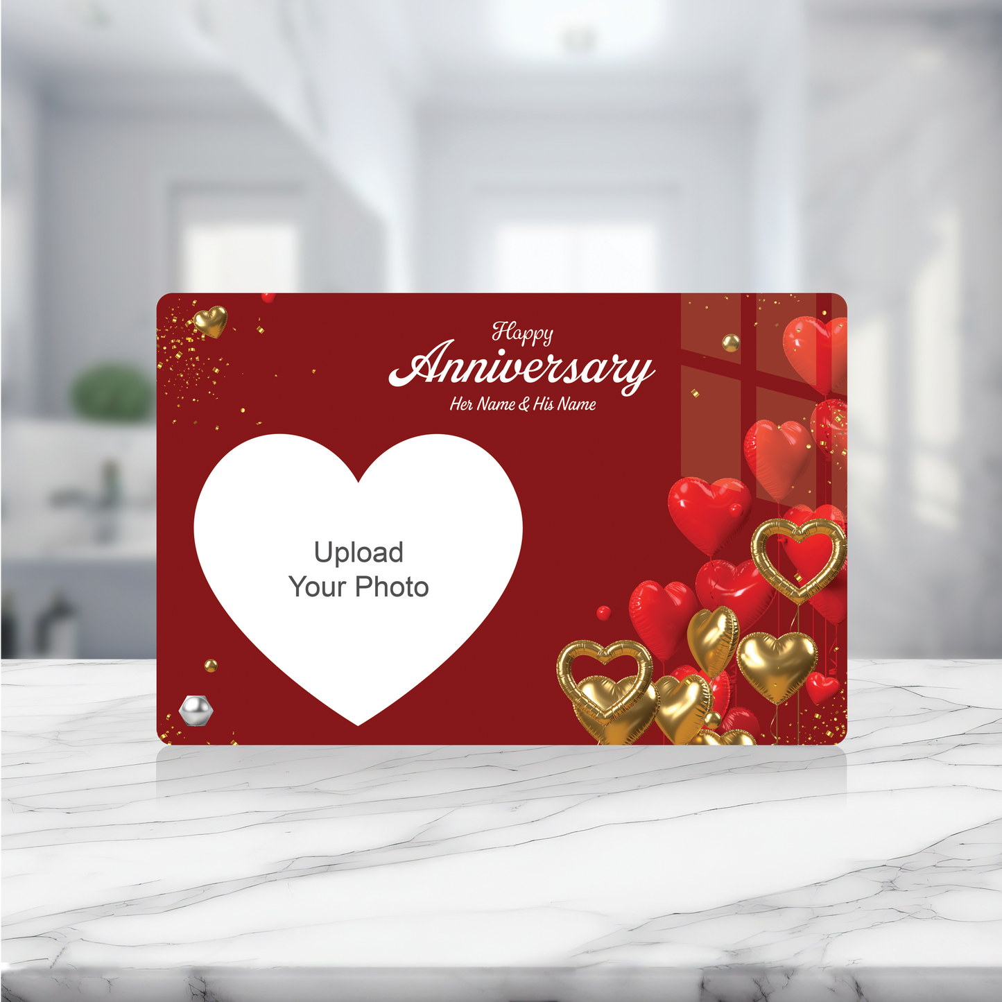 Anniversary With Love Design Photo Stand For Showcase or Desktop