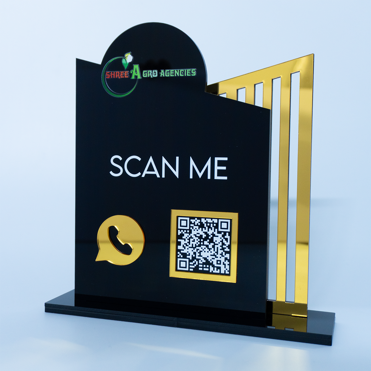 Premium Acrylic QR Stand for WhatsApp Contact Sharing