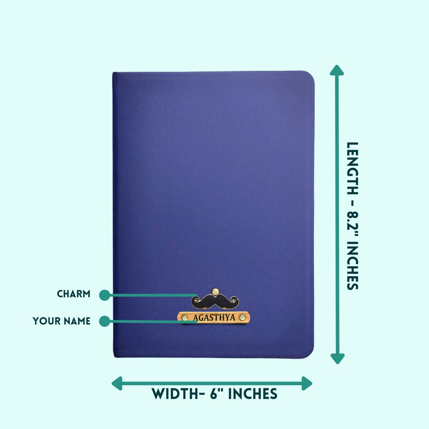 Blue PU Hard Cover Diary
