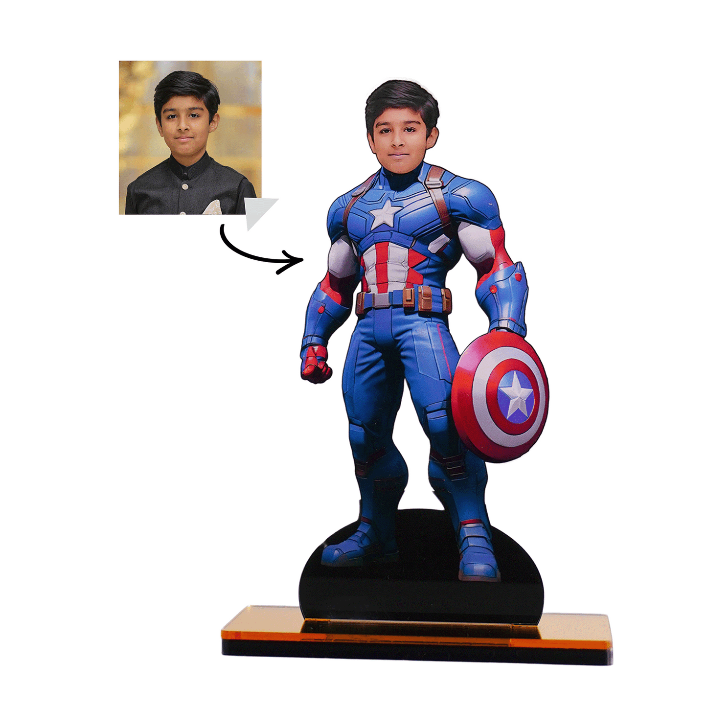 Personalized Captain America Mini Me