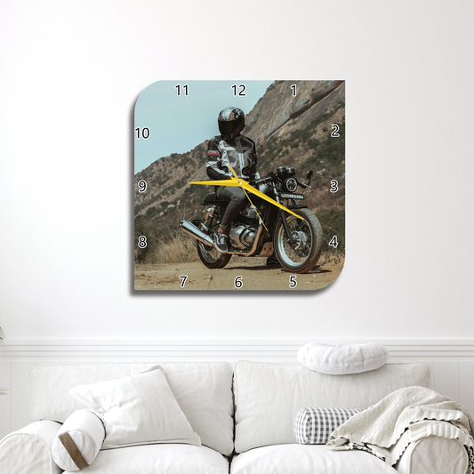 Full Pic Two-Side Curved Edge Shape Design Wall Clocks