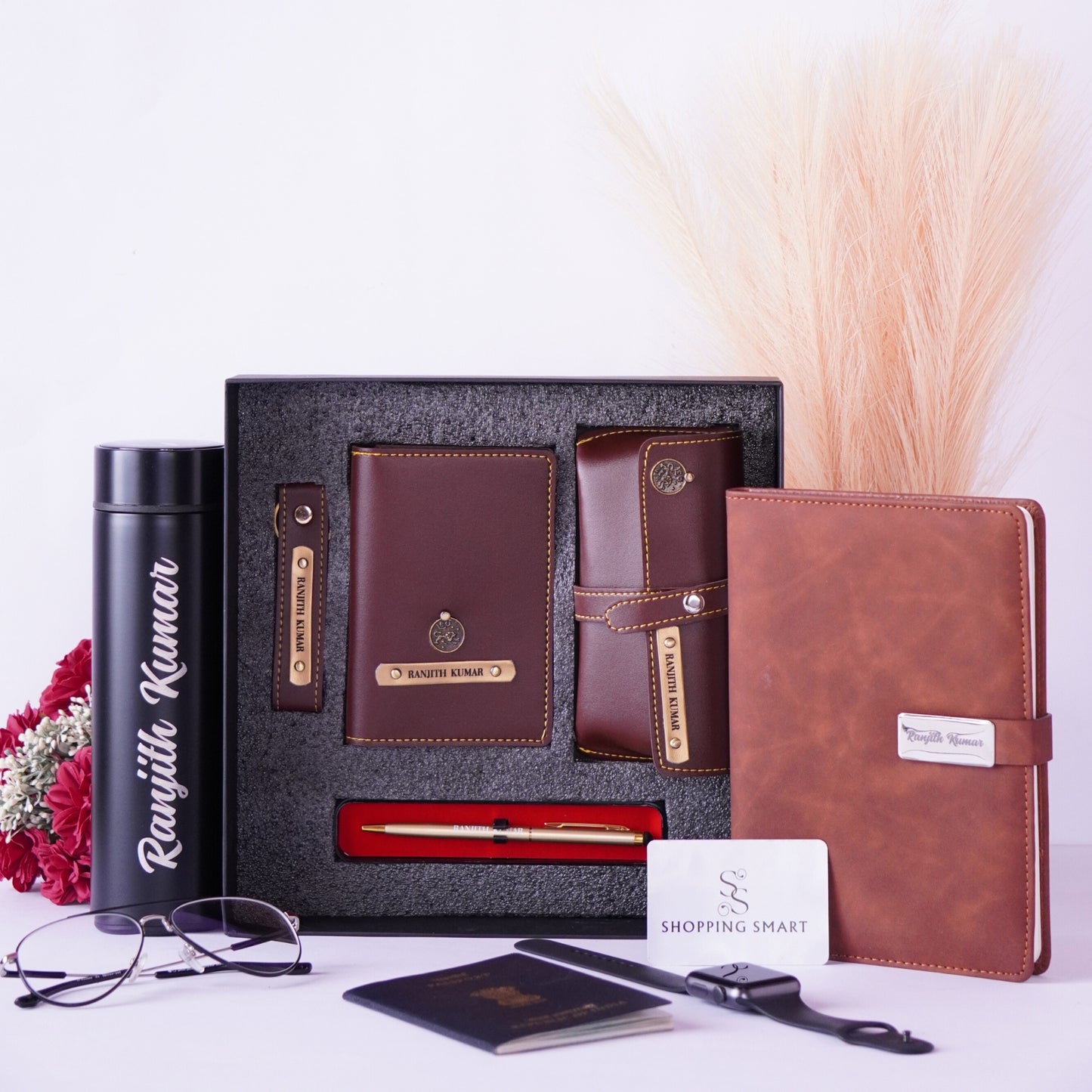 Personalized 6-in-1 Gift Set For Men and Women - Includes 1 Free Temperature Bottle