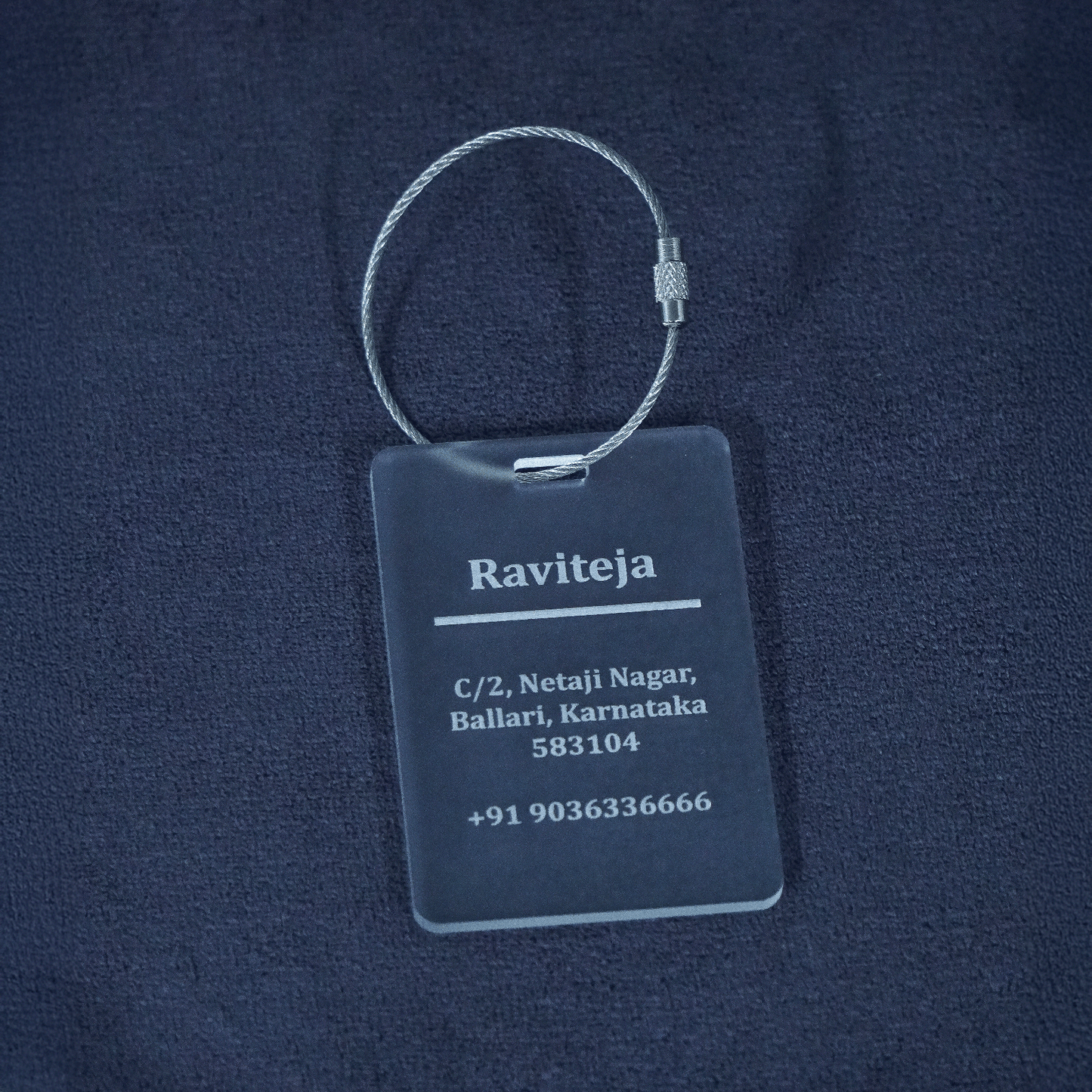 Personalized Frosted Acrylic Luggage Name Tag