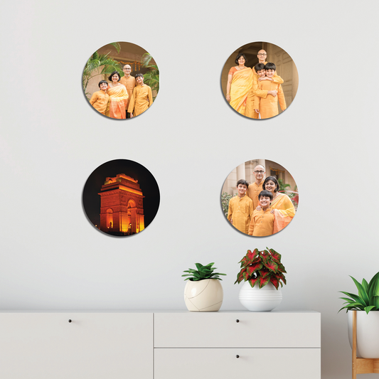 Personalized Photo Gallery Set of 4 - Circle
