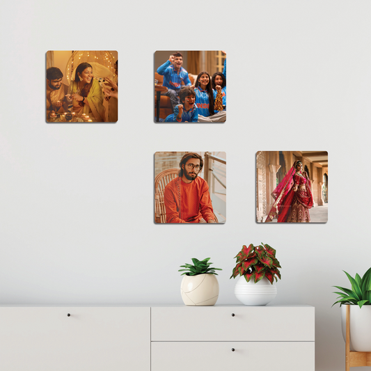 Personalized Photo Gallery Set of 4 - Square