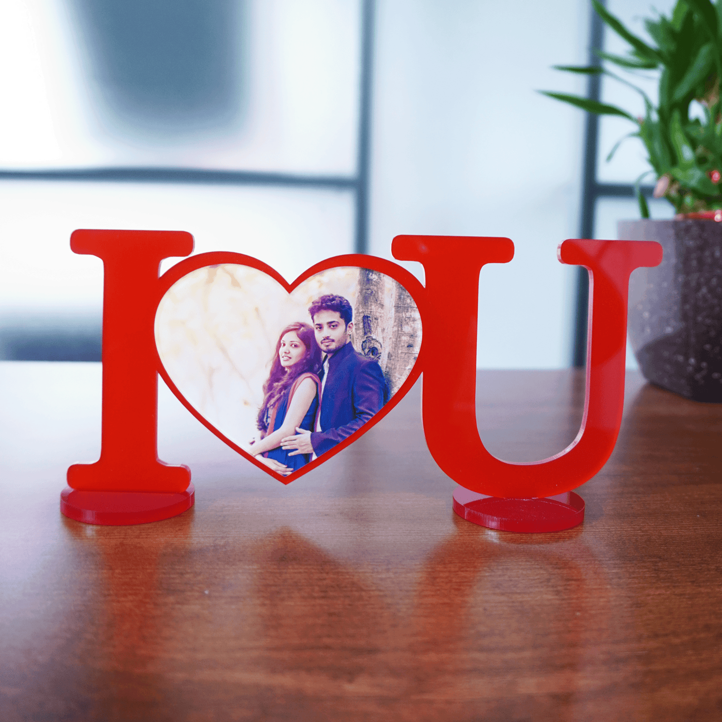 I Love You Heart Tabletop Photo Frame - Anniversary, Valentine's Day Gift