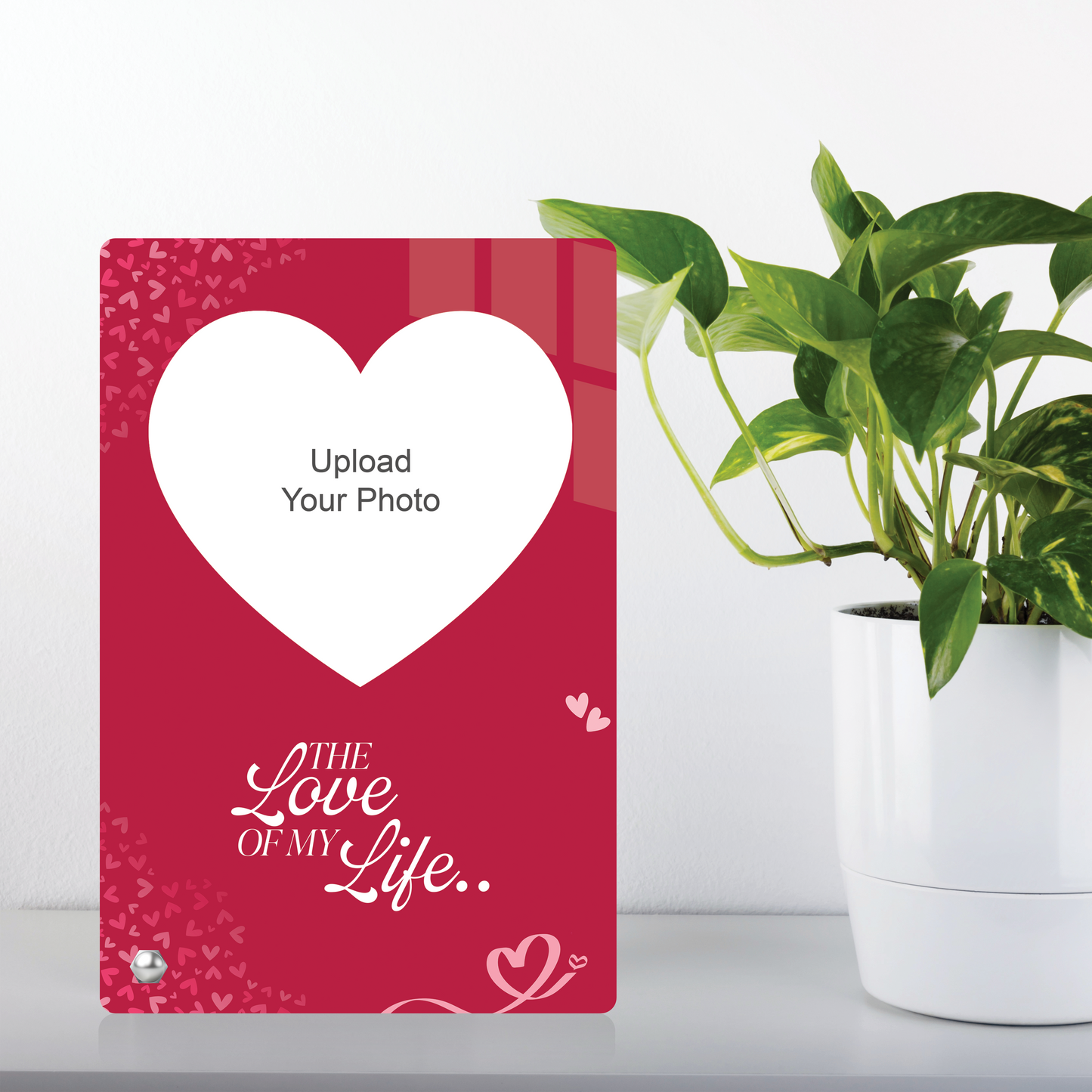Love Of My Life With Heart Design Photo Stand For Showcase or Desktop