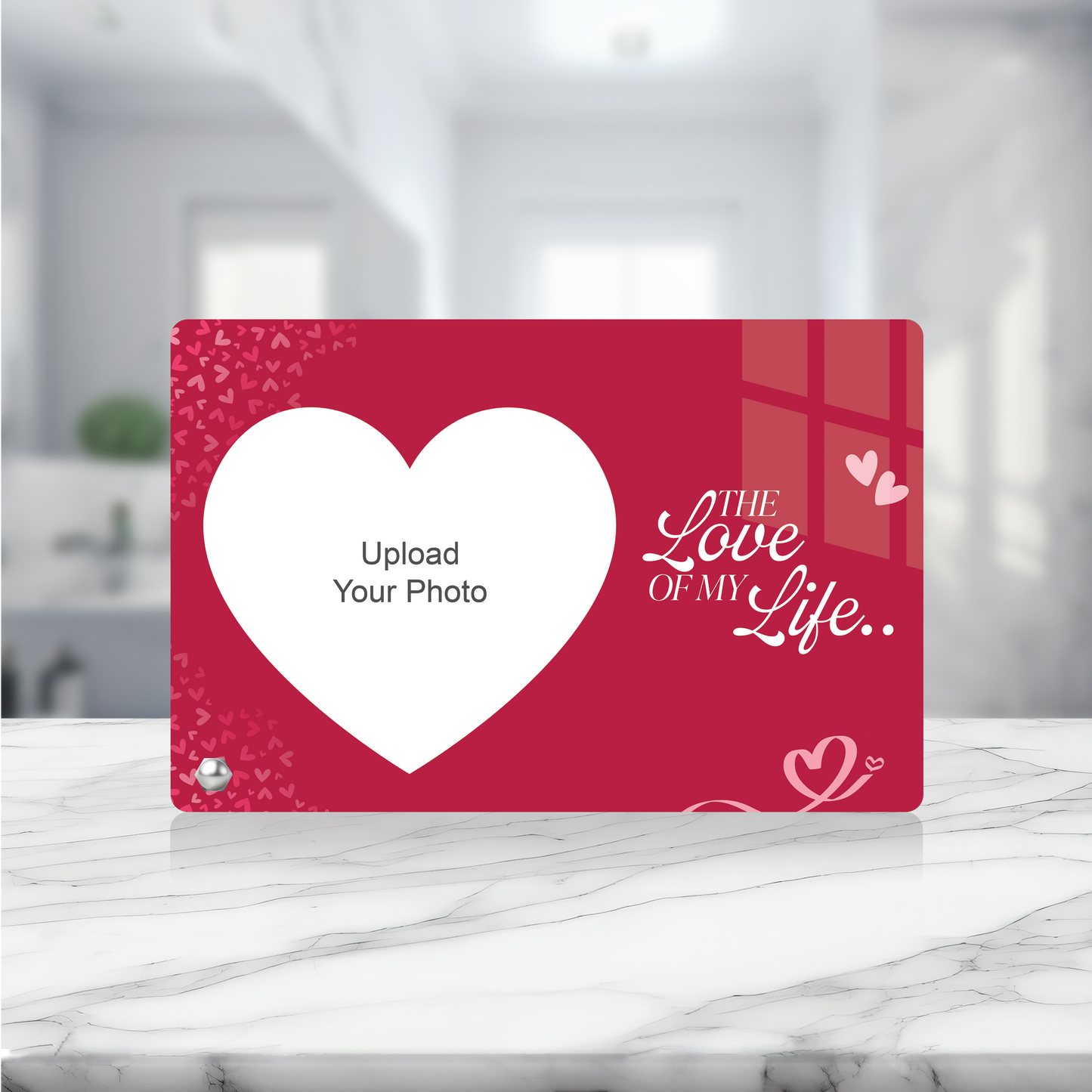 Love Of My Life With Heart Design Photo Stand For Showcase or Desktop
