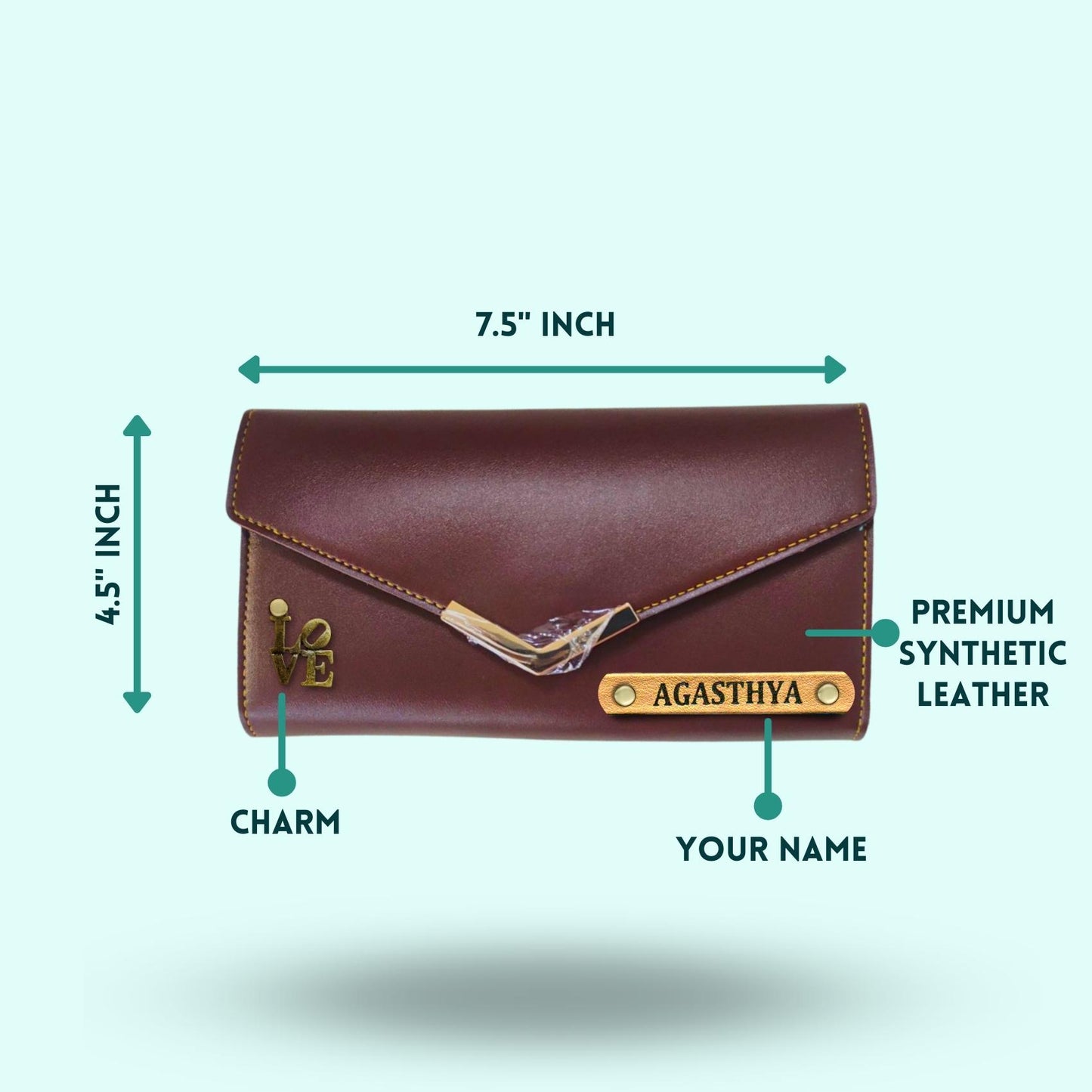 Personalised Essential Hamper for Women 5-in-1 - Women's wallet, Keychain, Diary, Pen & Free Bottle