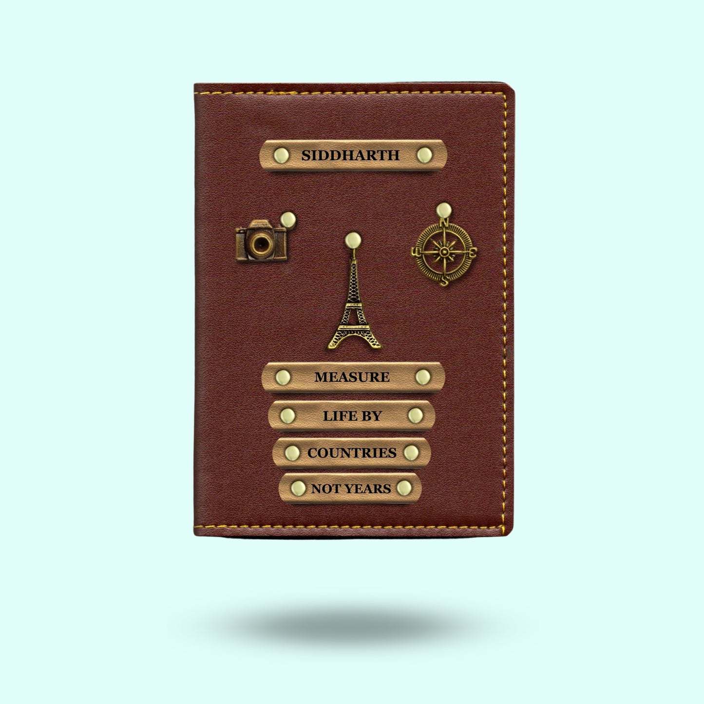 Personalised Passport Cover - Measure Life By Countries Not Years