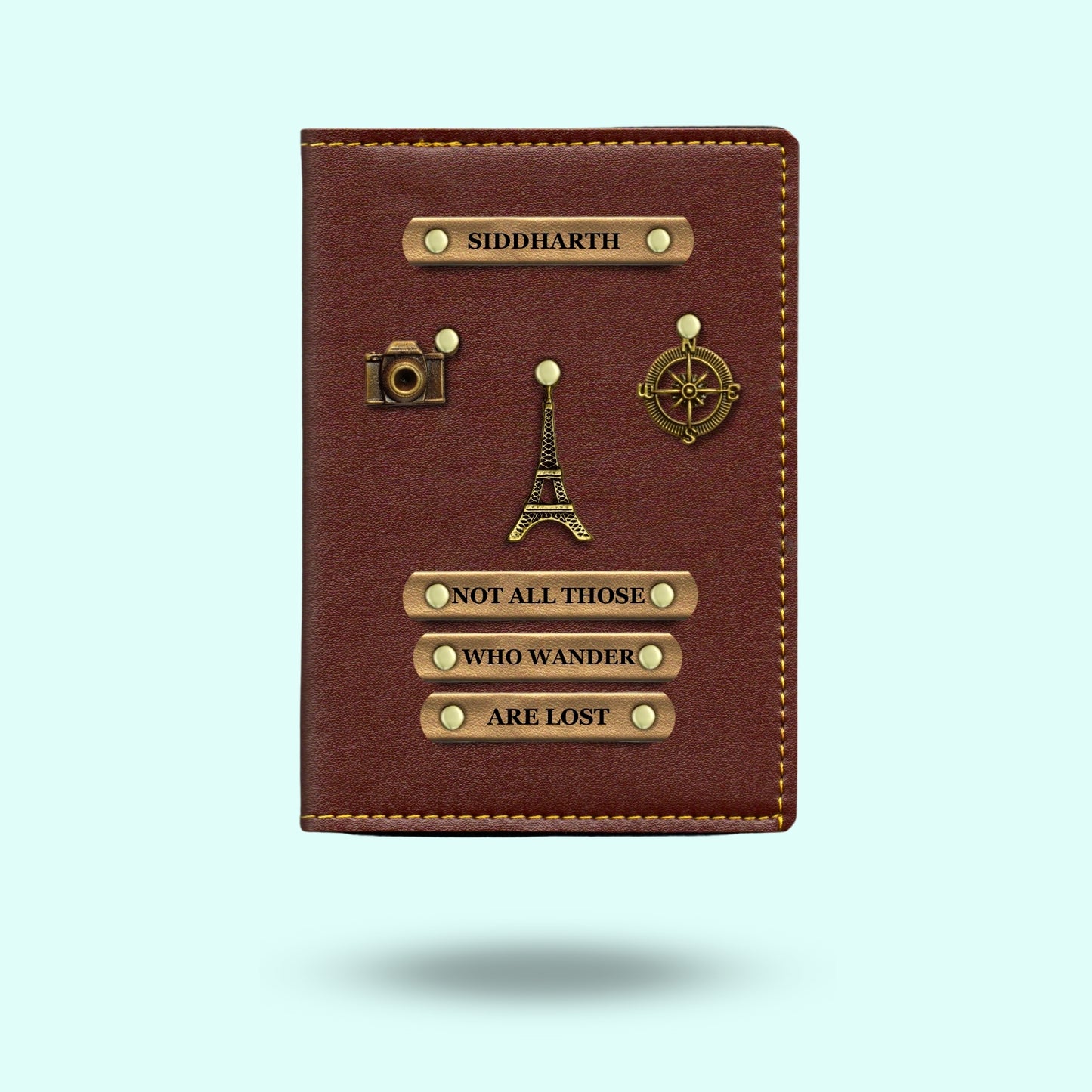 Personalised Passport Cover - Not All Those Who Wander Are Lost