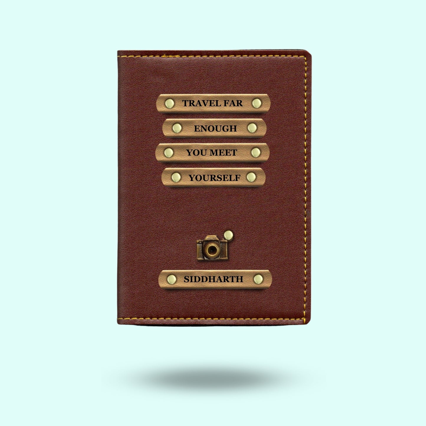 Personalised Passport Cover - Travel Far Enough, You Meet Yourself