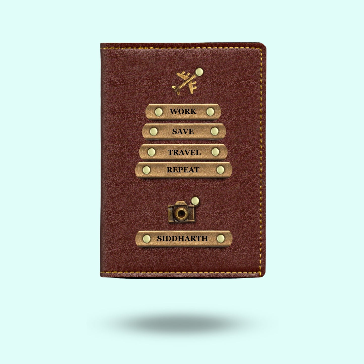 Personalised Passport Cover - Work Save Travel Repeat