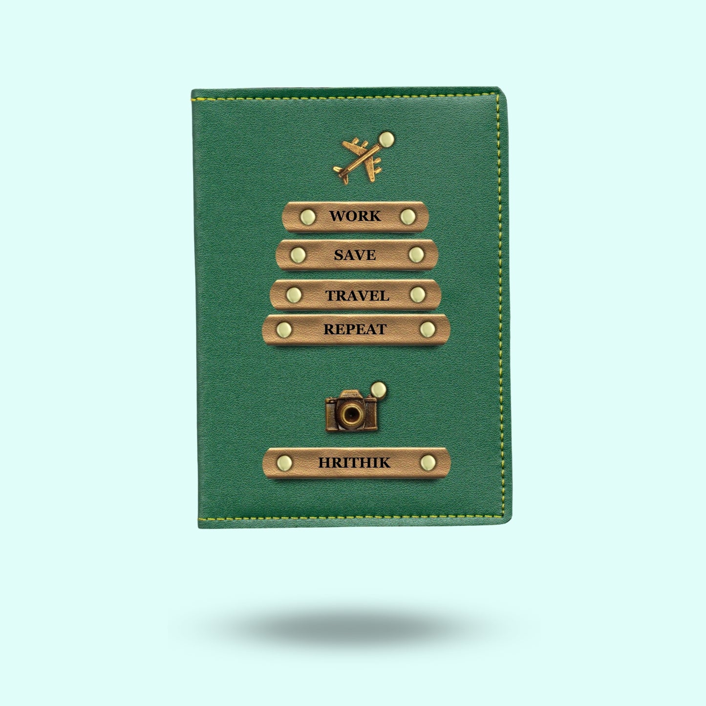 Personalised Passport Cover - Work Save Travel Repeat