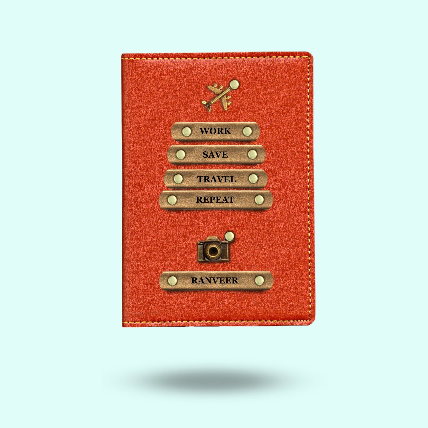 Personalised Passport Cover - Work Save Travel Repeat