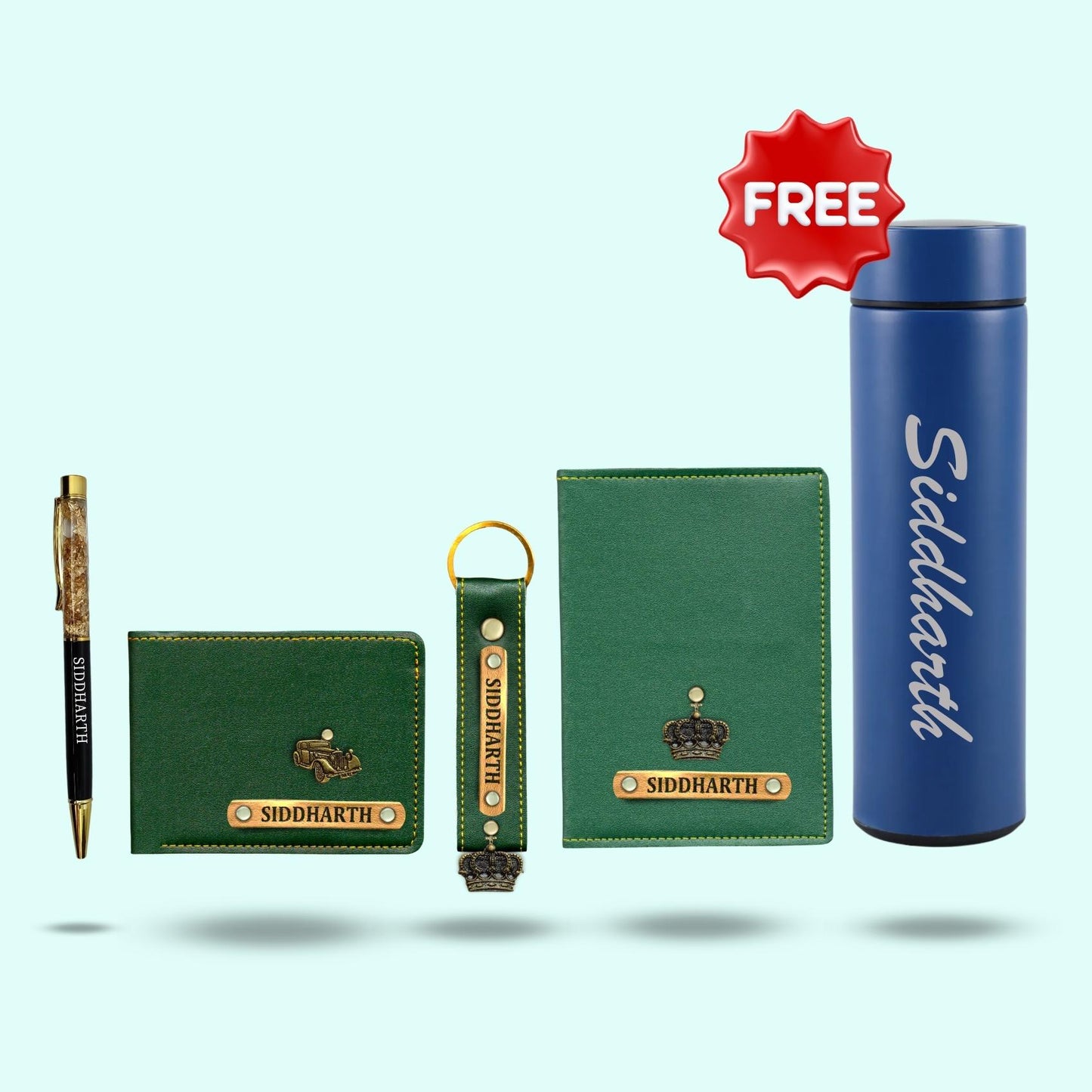 Personalized 5-in-1 Gift Hamper for Men - Includes 1 Free Bottle