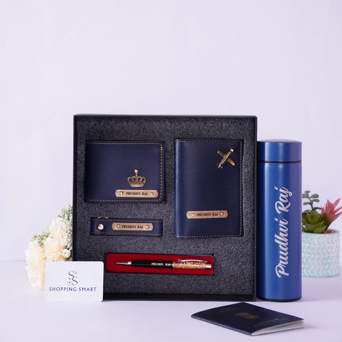 Personalized 5-in-1 Gift Hamper for Men - Includes 1 Free Bottle