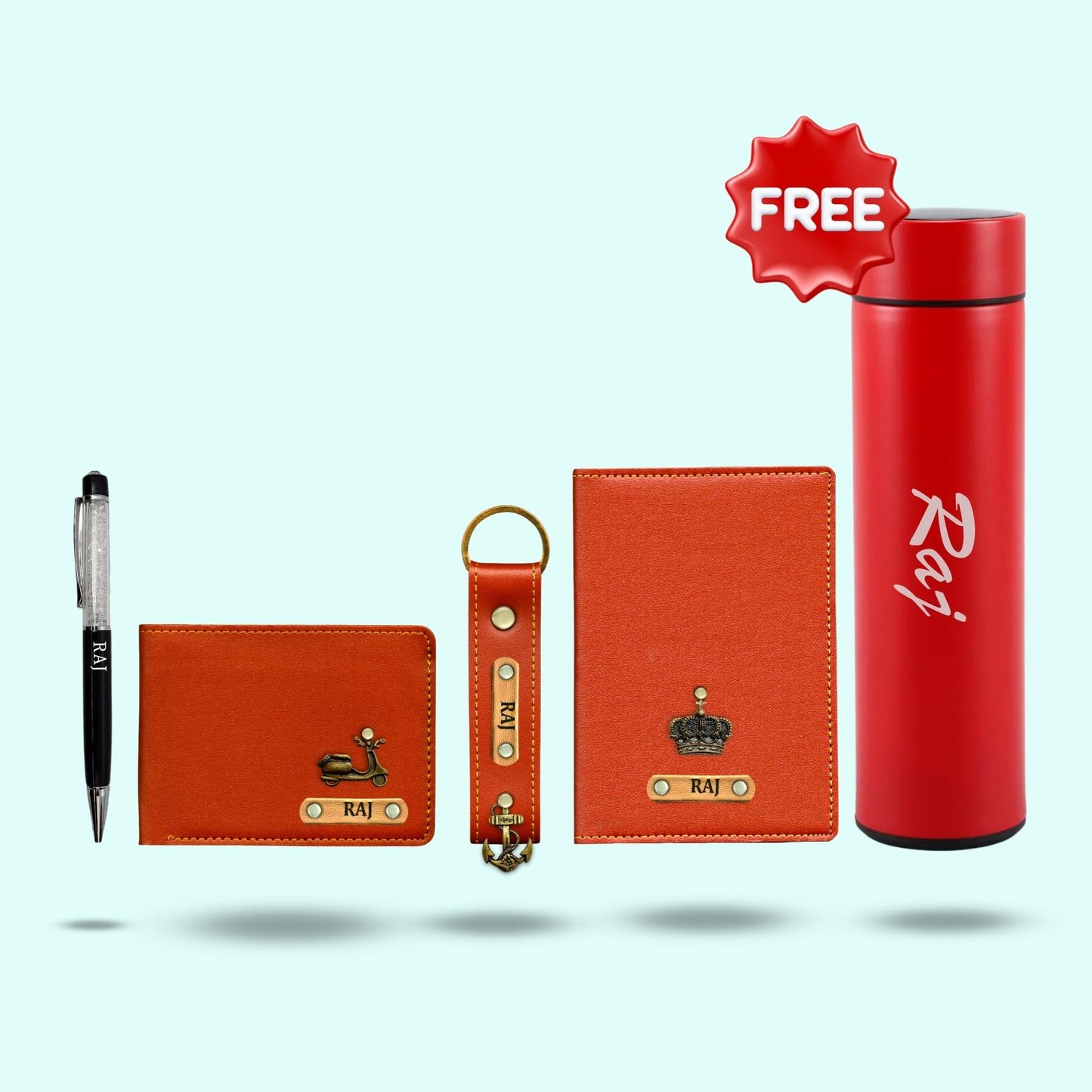 Personalized 5-in-1 Gift Hamper for Men - Includes 1 Free Bottle