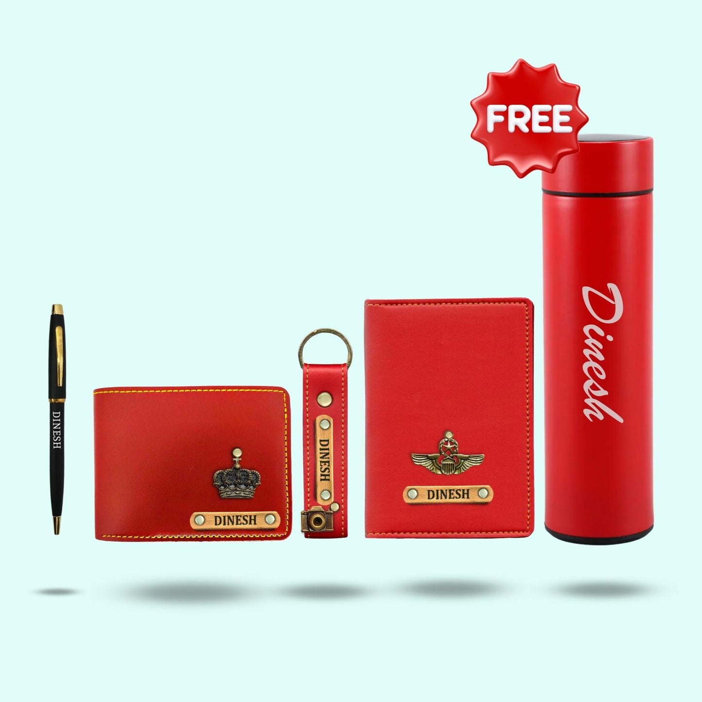 Personalized 5-in-1 Gift Hamper for Men - Includes 1 Free Bottle